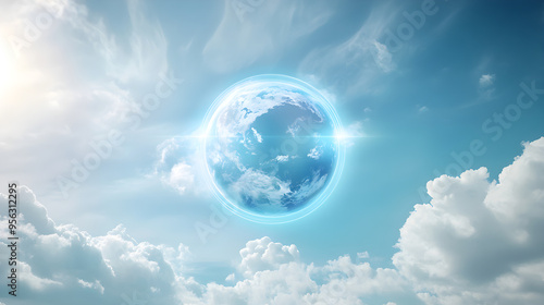 world ozone day.the ozone layer is like a blanket for Earth. AI generative.