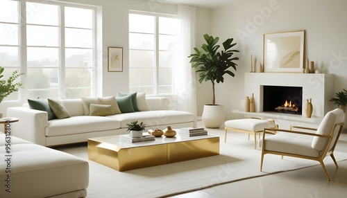 Photo interior modern design room 3d illustration