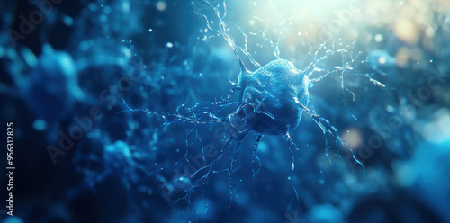 Blue Neuron Cell.