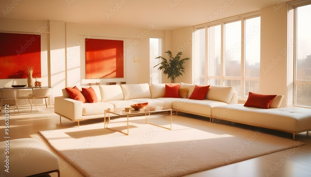 Photo interior modern design room 3d illustration Photo interior modern design room 3d illustration