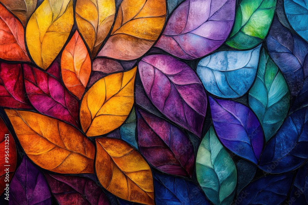 Colorful Leaf Pattern. Colorful Leaf Pattern.