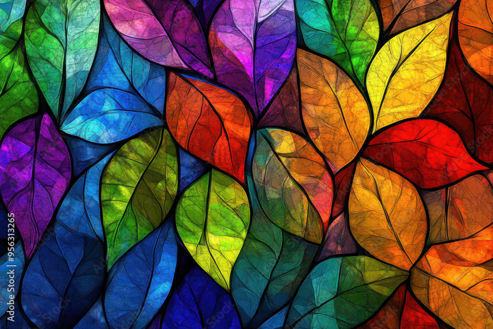 Colorful Leaf Pattern. Colorful Leaf Pattern.