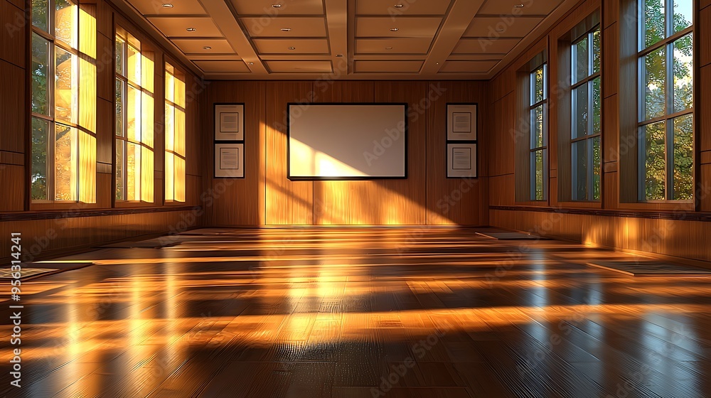 Sunlight warms a wooden floor in a modern room with large windows, creating an inviting and serene ambiance. Sunlight warms a wooden floor in a modern room with large windows, creating an inviting and serene ambiance.