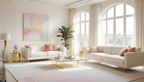 Photo interior modern design room 3d illustration