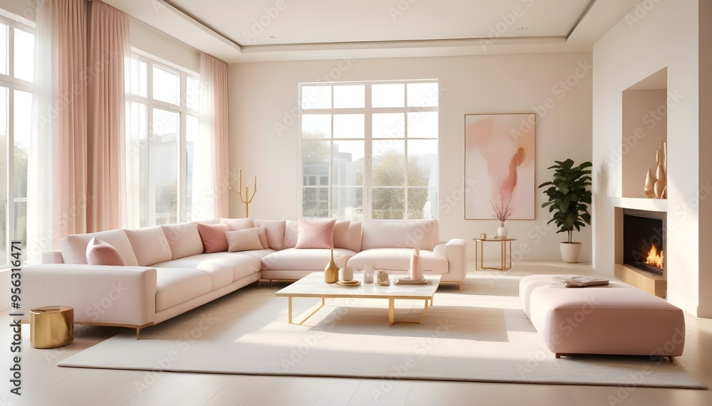 Photo interior modern design room 3d illustration Photo interior modern design room 3d illustration
