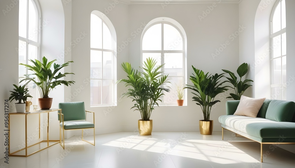Photo interior modern design room 3d illustration Photo interior modern design room 3d illustration