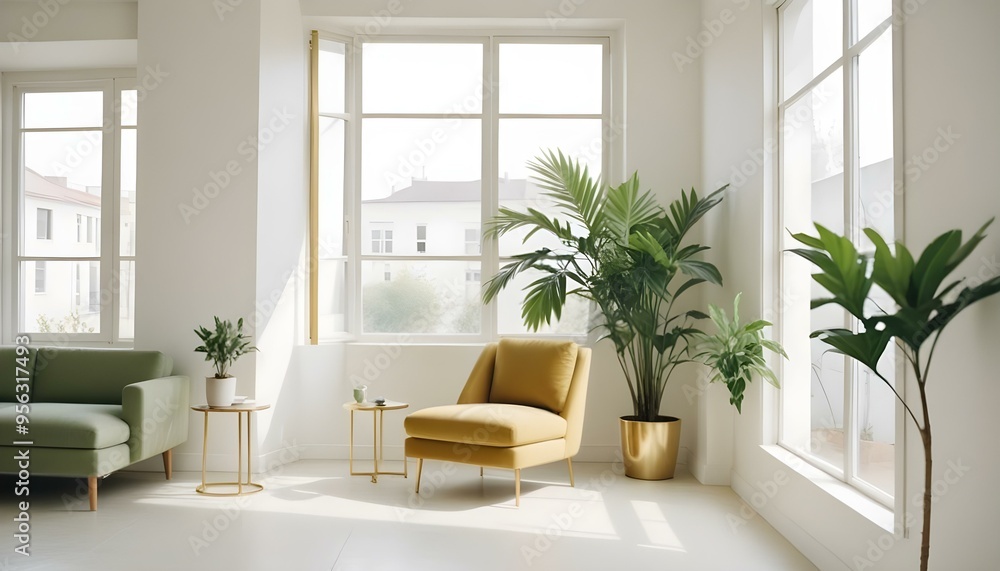 Photo interior modern design room 3d illustration Photo interior modern design room 3d illustration
