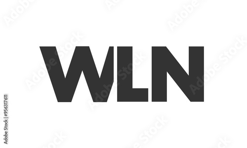 WLN logo design template with strong and modern bold text. Initial based vector logotype featuring simple and minimal typography. Trendy company identity.