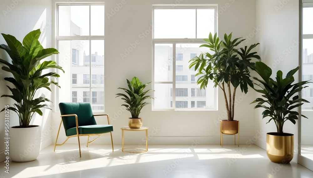 Photo interior modern design room 3d illustration Photo interior modern design room 3d illustration