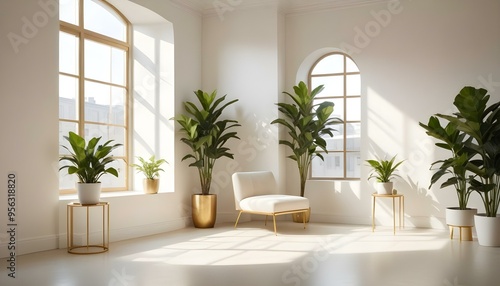 Photo interior modern design room 3d illustration