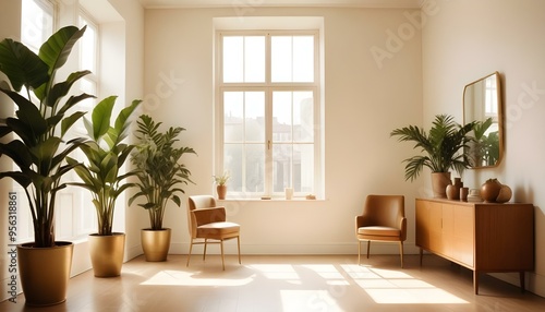 Photo interior modern design room 3d illustration