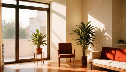 Photo interior modern design room 3d illustration