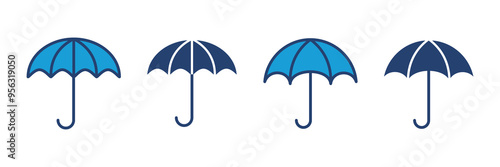 Umbrella icon vector. umbrella sign icon