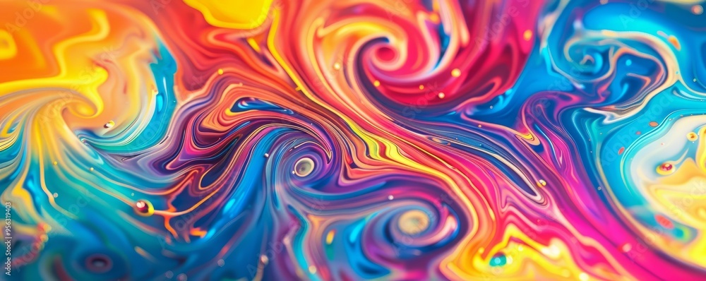 Vivid swirling patterns with bright effects, 4K hyperrealistic photo Vivid swirling patterns with bright effects, 4K hyperrealistic photo