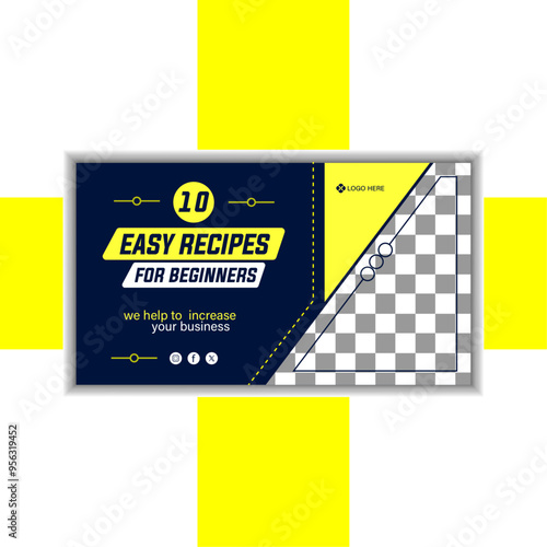 color full  business advertising marketing brand company vector modern stylish  social  you tube thumbnail  design template 