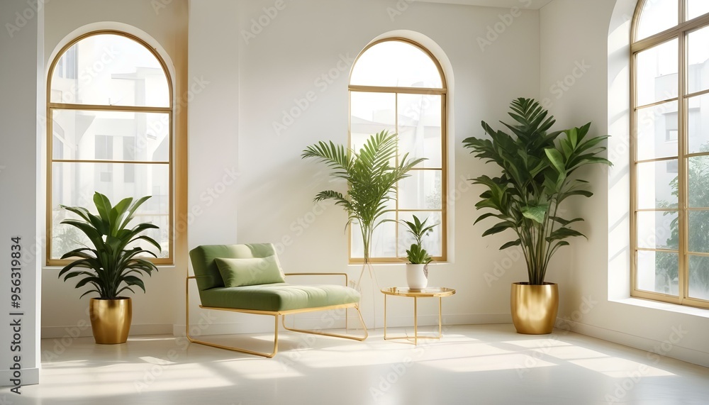 Photo interior modern design room 3d illustration Photo interior modern design room 3d illustration