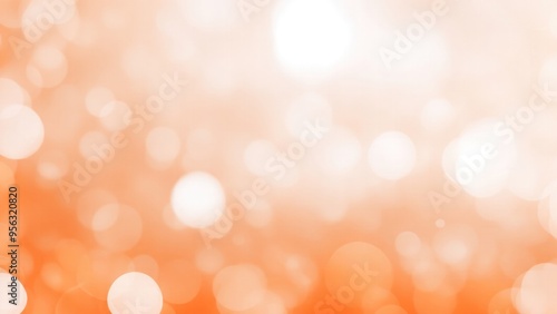 Orange silver and white abstract blur bokeh background