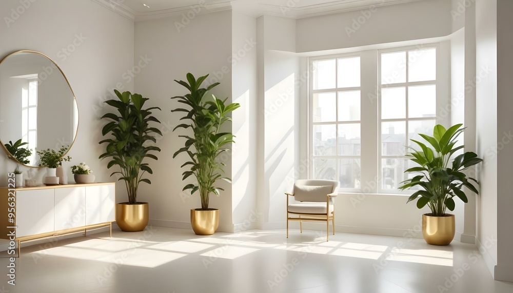 Photo interior modern design room 3d illustration Photo interior modern design room 3d illustration