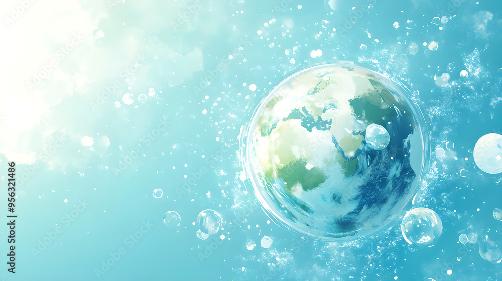 world ozone day. the ozone layer is like a blanket for Earth. AI generative.