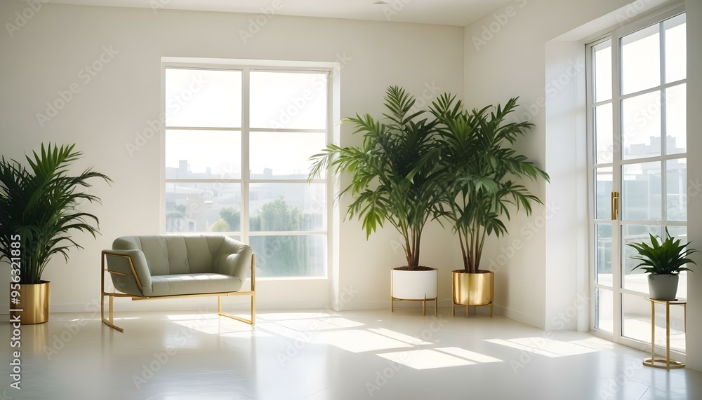 Photo interior modern design room 3d illustration Photo interior modern design room 3d illustration