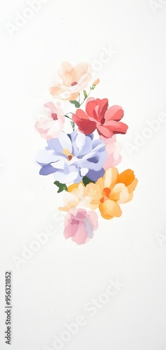 A stunning array of watercolor flowers, showcasing vibrant colors and delicate details for artistic and decorative use.