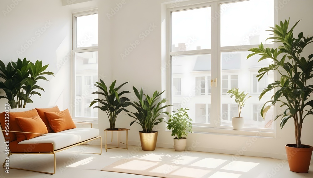 Photo interior modern design room 3d illustration Photo interior modern design room 3d illustration