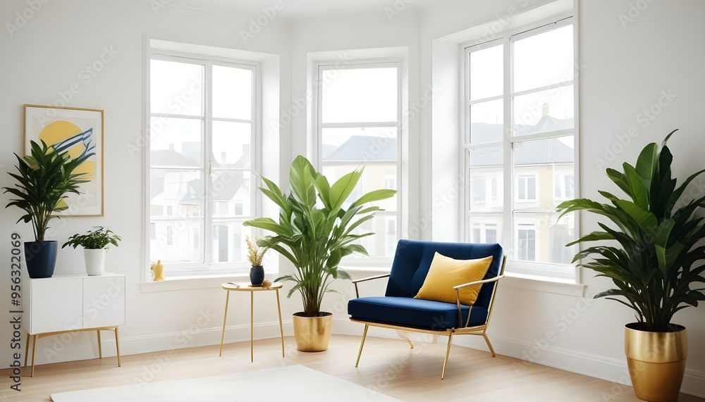 Photo interior modern design room 3d illustration Photo interior modern design room 3d illustration