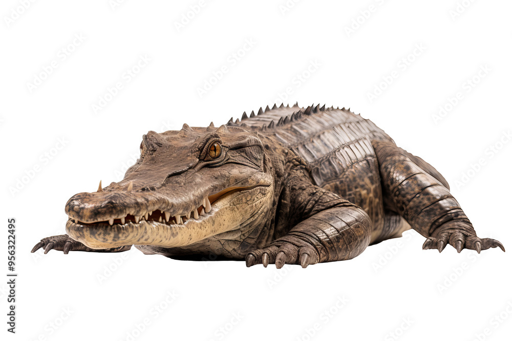 Fototapeta premium Crocodile PNG image with transparent background ideal for wildlife, reptile conservation, and nature-themed graphic design projects