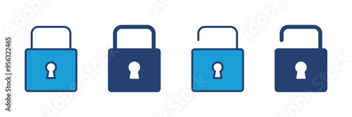 Lock icon vector. Padlock icon vector. Encryption icon. Security symbol