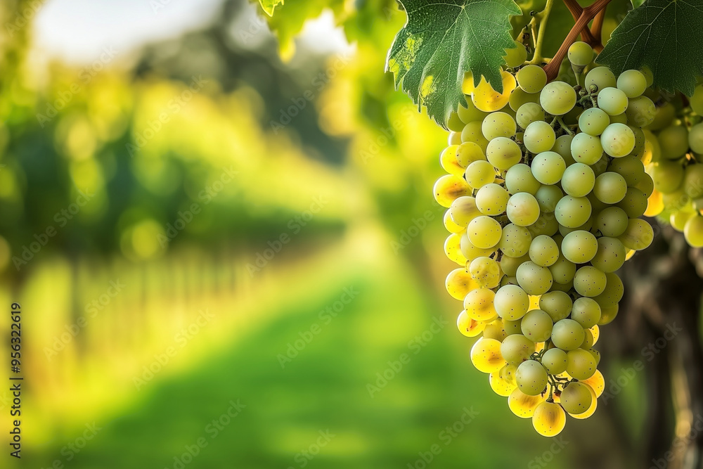 Fototapeta premium Grape vines close to harvest on a sunny day