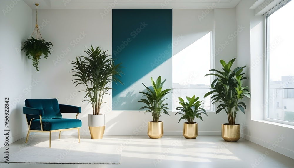 Photo interior modern design room 3d illustration Photo interior modern design room 3d illustration