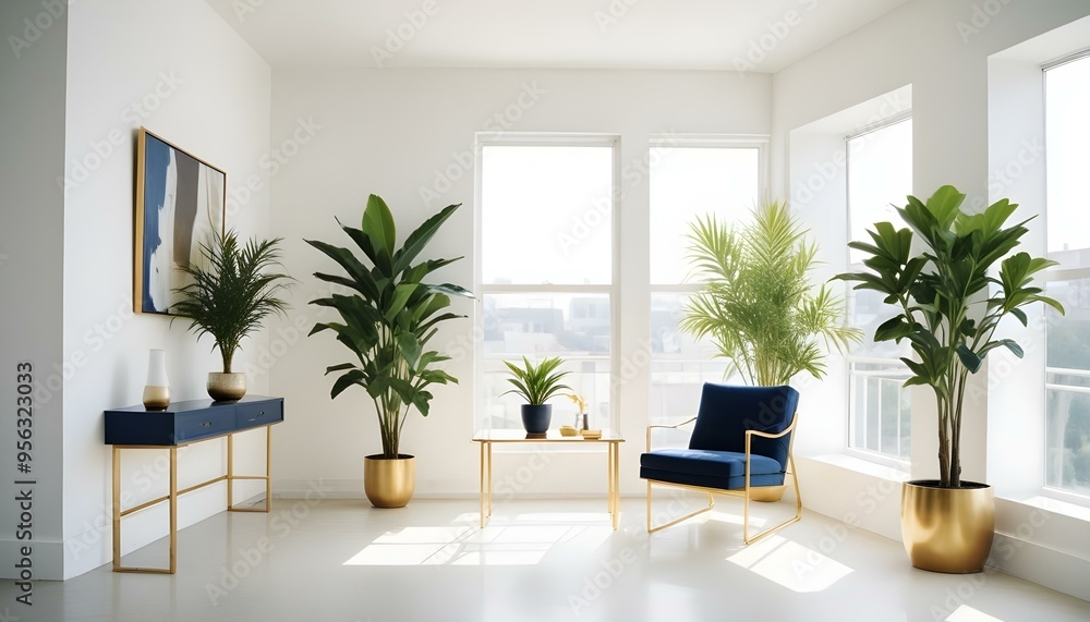 Photo interior modern design room 3d illustration Photo interior modern design room 3d illustration