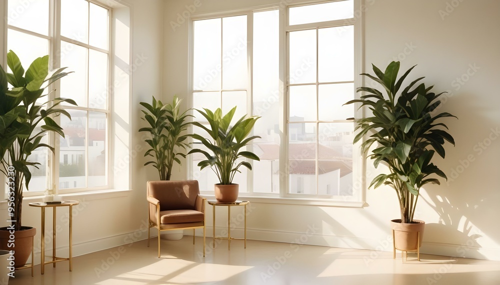 Photo interior modern design room 3d illustration Photo interior modern design room 3d illustration