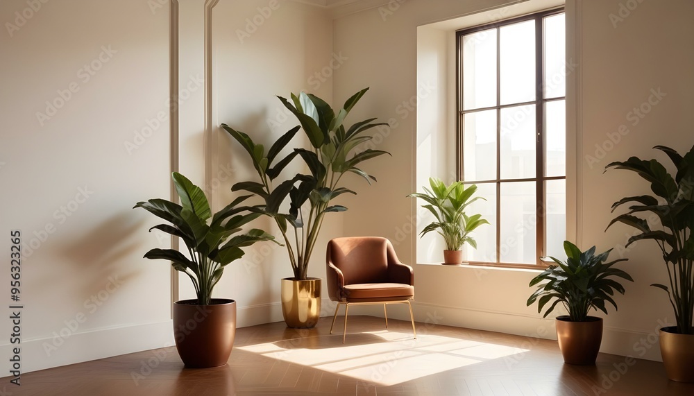 Photo interior modern design room 3d illustration Photo interior modern design room 3d illustration