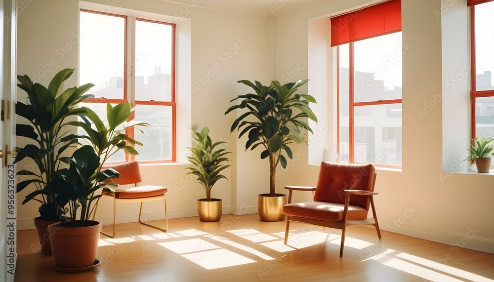 Photo interior modern design room 3d illustration Photo interior modern design room 3d illustration