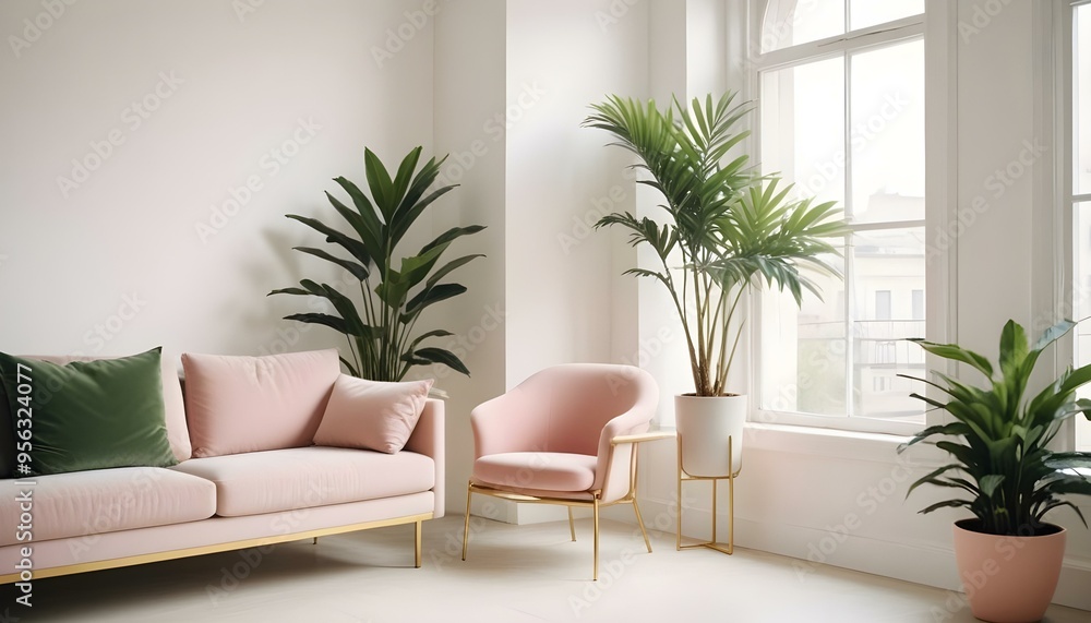 Photo interior modern design room 3d illustration Photo interior modern design room 3d illustration