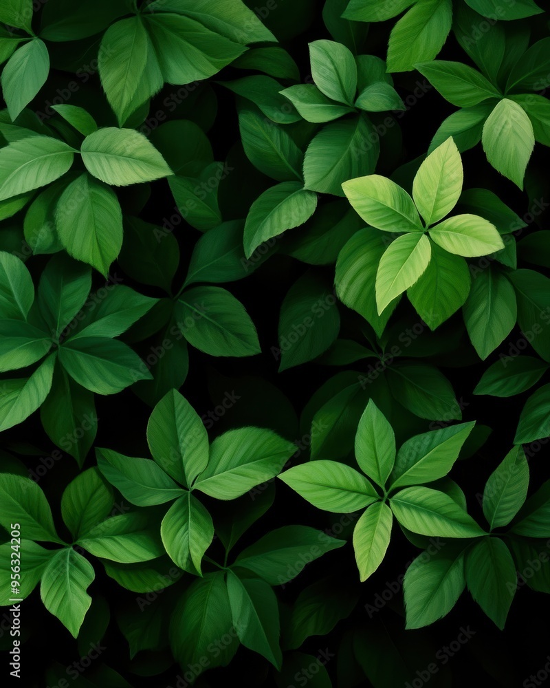 A vibrant collection of green leaves creating a lush and tranquil backdrop for nature-themed projects. A vibrant collection of green leaves creating a lush and tranquil backdrop for nature-themed projects.