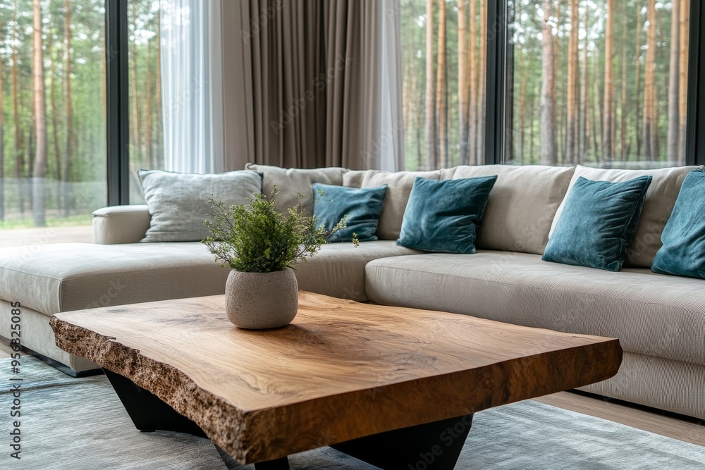 Modern living room and home interior design of farmhouse country style. Modern living room and home interior design of farmhouse country style.