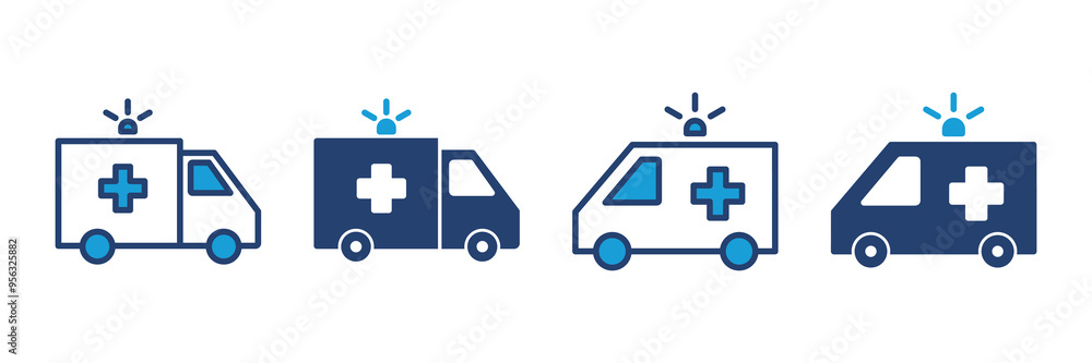 Ambulance icon vector. ambulance truck icon vector. ambulance car Ambulance icon vector. ambulance truck icon vector. ambulance car
