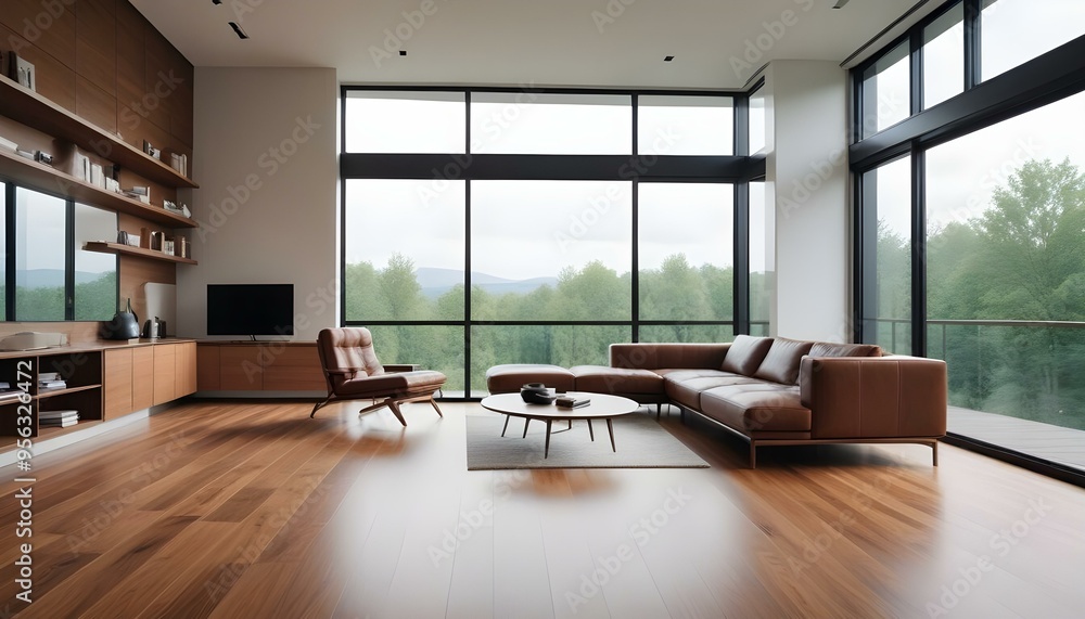 Photo interior modern design room 3d illustration Photo interior modern design room 3d illustration
