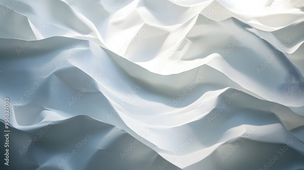 Fototapeta premium 15. Abstract paper folds and creases arranged in a 3D configuration with light and shadow play