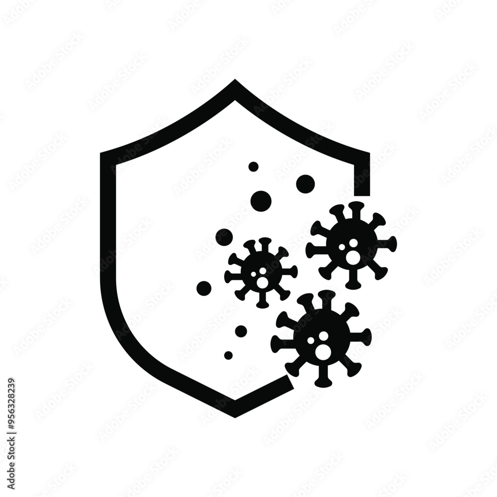 icon germ system protect vector design template icon germ system protect vector design template