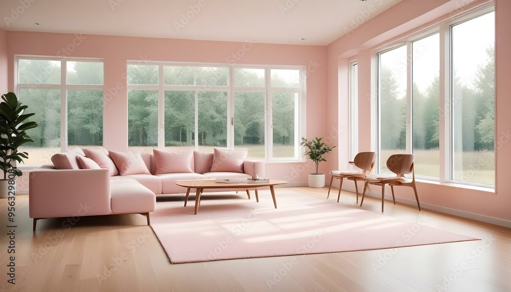 Photo interior modern design room 3d illustration Photo interior modern design room 3d illustration