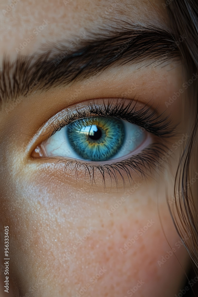 Obraz premium an eye with beautiful eyelash