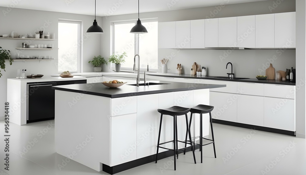 Photo interior modern design room 3d illustration Photo interior modern design room 3d illustration