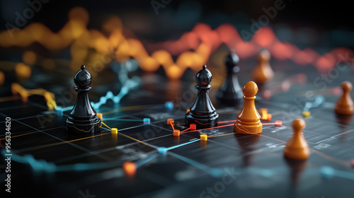 3D Rendering of a Strategy Board Game for Supply Chain and Business Performance Management