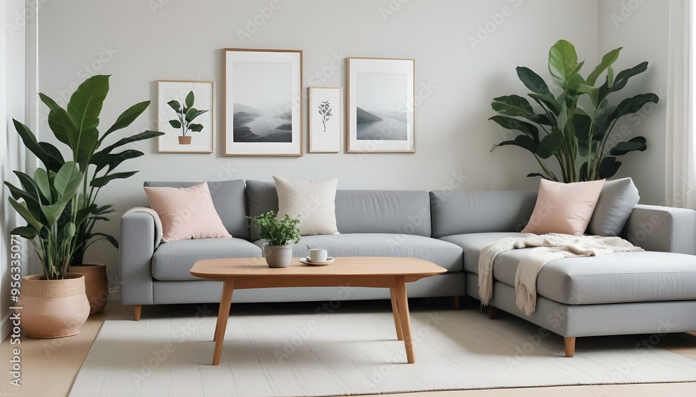 Photo interior modern design room 3d illustration Photo interior modern design room 3d illustration