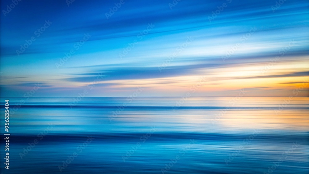 Abstract blue sky and sea, with a gradient from light to dark colors, creating an impressionistic effect. The horizon is blurred for depth.
Abstract blue sky and sea, with a gradient from light to dark colors, creating an impressionistic effect. The horizon is blurred for depth.