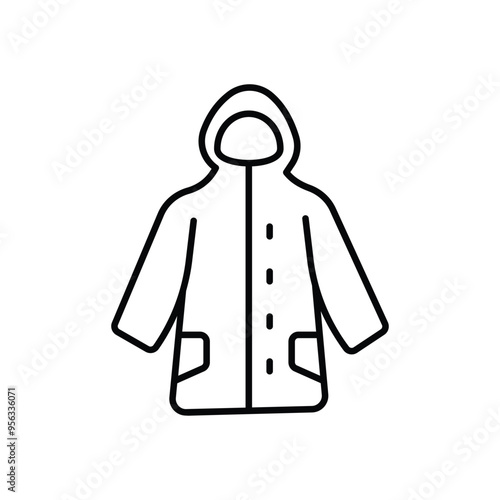 Rain Poncho icon vector stock illustration