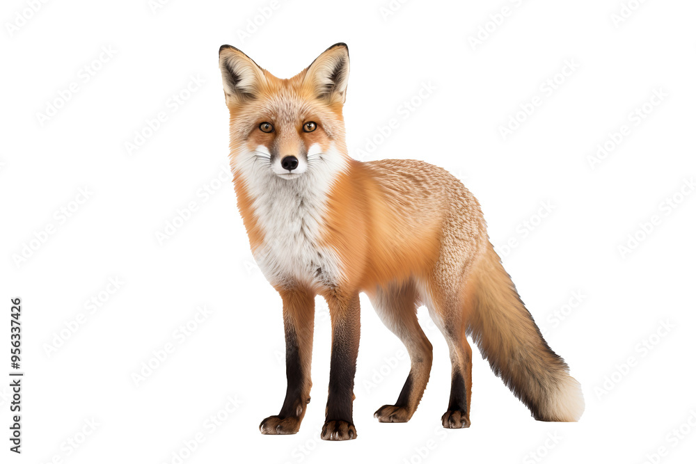 Realistic fox PNG illustration on transparent background for wildlife and nature-themed designs Realistic fox PNG illustration on transparent background for wildlife and nature-themed designs